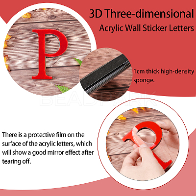 Acrylic Mirror Wall Stickers Decal DIY-CN0001-13B-P-1