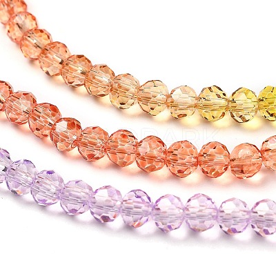 Transparent Painted Glass Beads Strands DGLA-A034-T4mm-A12-1