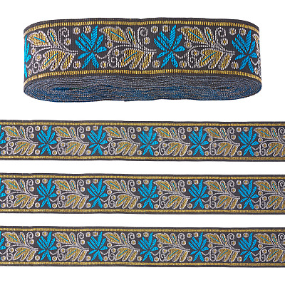 Ethnic Style Embroidery Polyester Ribbons SK-TAC0001-03-1