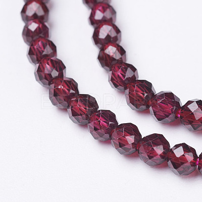 Natural Garnet Beads Strands X-G-D167-A-3mm-1