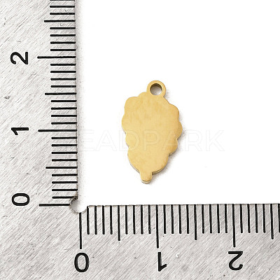 304 Stainless Steel Enamel Charms STAS-I335-03G-02-1
