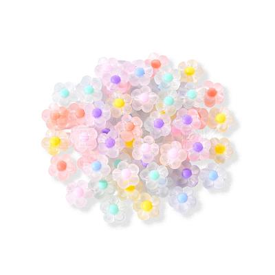 60pcs 6 Colors Transparent Acrylic Beads TACR-CC0001-01-1