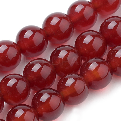 Natural Carnelian Beads Strands G-S259-32-10mm-1