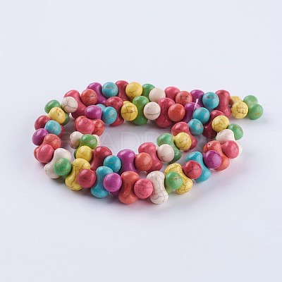 Synthetic Turquoise Beads Strands G-P347-15-1