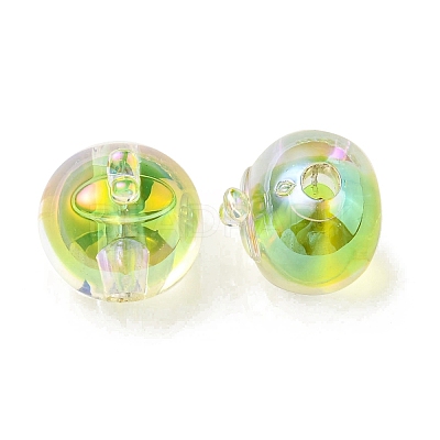 UV Plating Rainbow Iridescent Acrylic Beads OACR-A014-02F-1