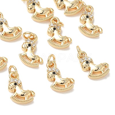 SHEGRACE Brass Micro Pave Cubic Zirconia Pendants XGRQ3D808-457G-1
