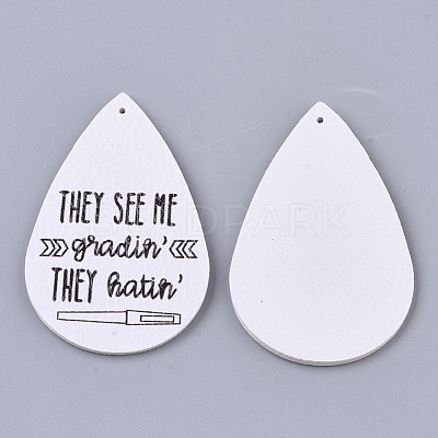 PU Leather Big Pendants FIND-R072-10-B07-1