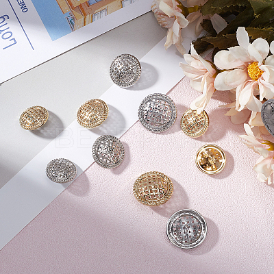 30Pcs 6 Styles Alloy Buttons DIY-CY0001-19-1