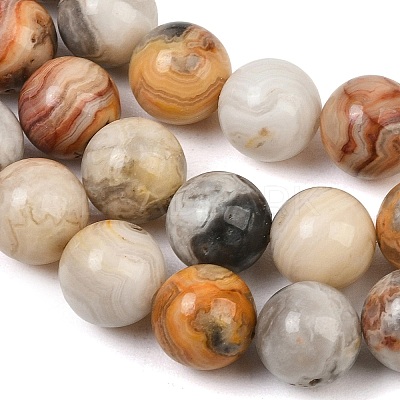 Natural Crazy Lace Agate Beads Strands G-S259-38-10mm-1
