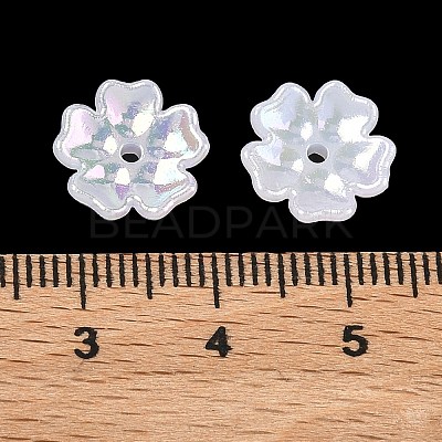 Plating Opaque Acrylic Imitation Shell Bead Cap OACR-P039-03A-1