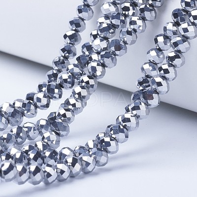 Electroplate Transparent Glass Beads Strands EGLA-A034-T2mm-UA05-1
