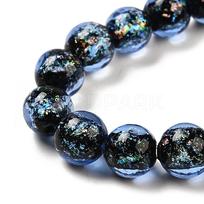 Handmade Dichroic Foil Glass Beads Strands DICH-U001-06I-1