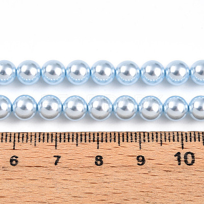 Baking Paint Pearlized Glass Pearl Bead Strands HY-N002-6mm-A05-1