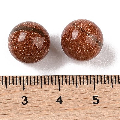Synthetic Goldstone No Hole Sphere Beads G-K353-04B-25-1