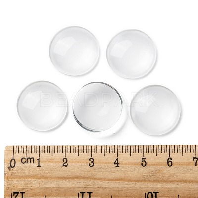 Transparent Glass Cabochons X-GGLA-R026-20mm-1