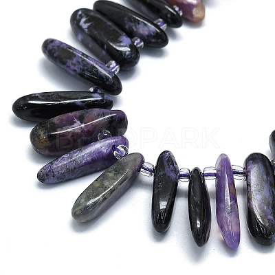 Natural Charoite Beads Strands G-G106-J05-01-1