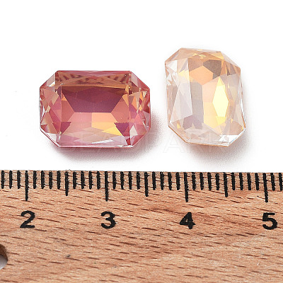 Electroplate K9 Glass Rhinestone Cabochons RGLA-M016-A03-AM-1