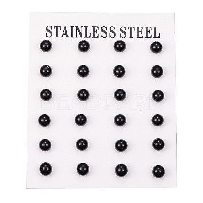 304 Stainless Steel Spray Painted Stud Earrings EJEW-H353-07-G-1