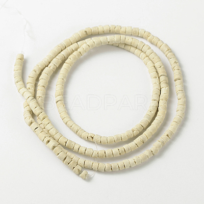 Natural Coconut Column Bead Strands COCB-O001-15-1