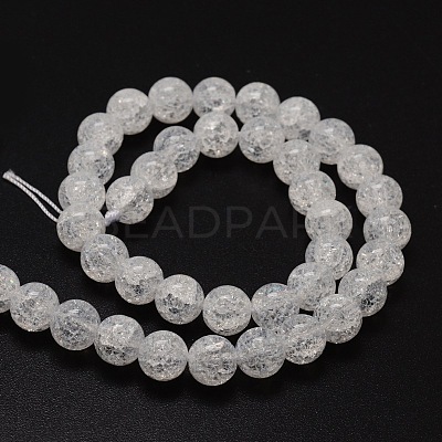 Crackle Glass Round Beads Strands X-CCG-E001-8mm-04-1