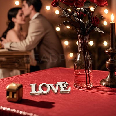 10Pcs DIY Mother's Day Unfinished Wood Word Love Pendants DIY-SP0006-79-1