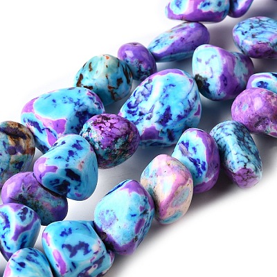 Dyed Natural Magnesite Beads Strands G-L617-A01-02-1