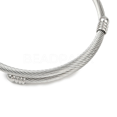 Non-Tarnish 201 Stainless Steel European Bracelet OQ8559-8-1