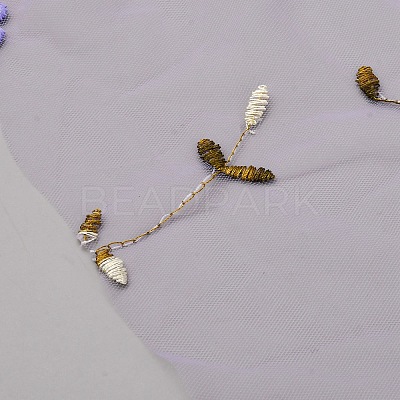 Polyester Embroidered Mesh Fabric DIY-WH0622-399-1