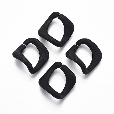 Spray Painted CCB Plastic Linking Rings CCB-R104-04B-01-1