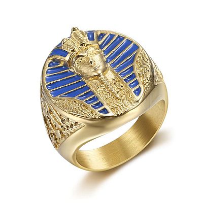 304 Stainless Steel and Enamel Finger Rings for Men FS-WGE3B17-06-1