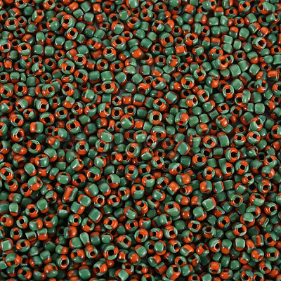 12/0 Two Tone Opaque Glass Seed Beads SEED-T006-01A-A01-1