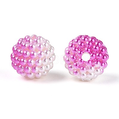Imitation Pearl Acrylic Beads OACR-T004-15mm-12-1