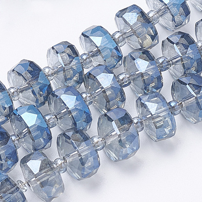 Electroplat Glass Beads Strands EGLA-Q092-8mm-D05-1