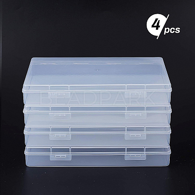 Transparent Plastic Bead Containers CON-BC0006-06B-1