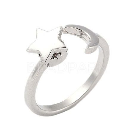 Brass Rotating Cuff Rings for Women RJEW-C132-02P-1
