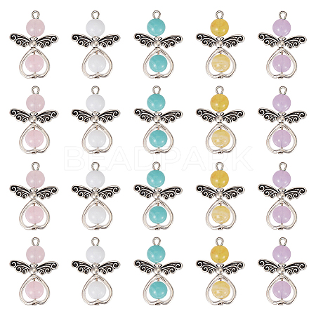 40Pcs Imitation Gemstone Acrylic Pendants FIND-PH0008-11-1