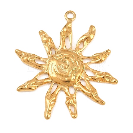 Textured 304 Stainless Steel Pendants X-STAS-H249-14G-1