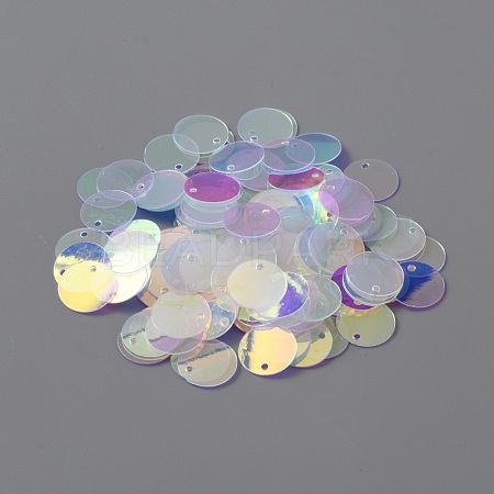Iridescent PVC Paillette/Sequins Pendants PVC-WH0006-01A-1