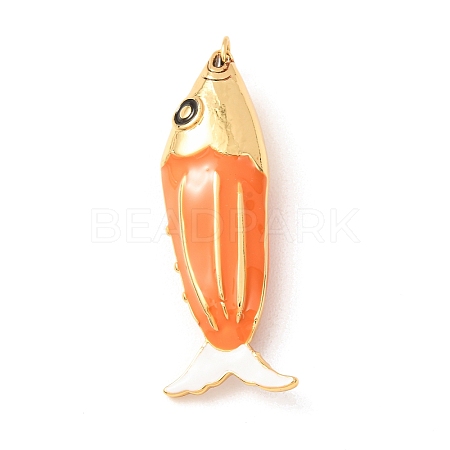 Brass with Enamel Big Pendants KK-CBA2F11-05G-03-1