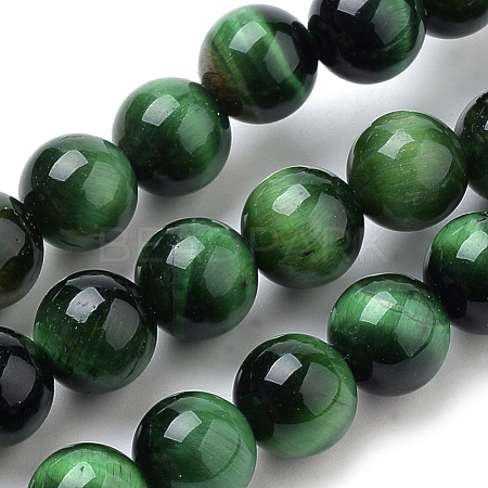 Natural Tiger Eye Beads Strands G-S259-03C-10mm-1
