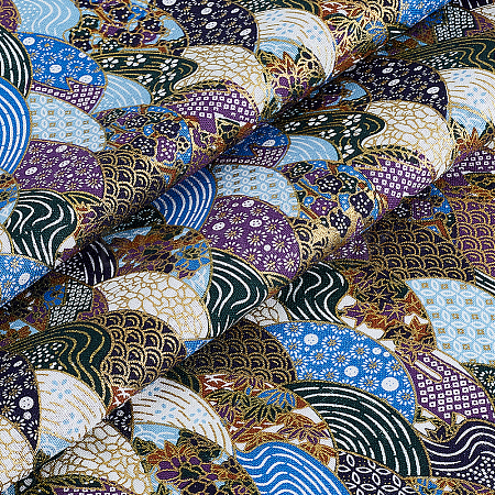 Japanese Style Cotton Fabric DIY-WH0504-889C-1
