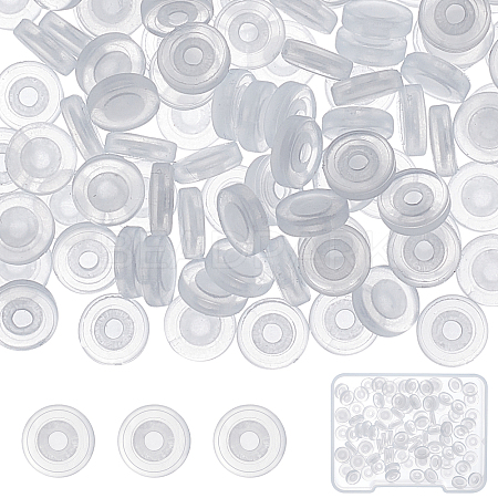 SUNNYCLUE 100Pcs Comfort TPE Plastic Pads for Clip on Earrings FIND-SC0003-17-1