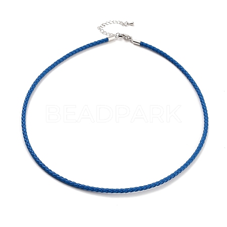 Braided Round Imitation Leather Bracelets Making BJEW-H610-01P-15-1