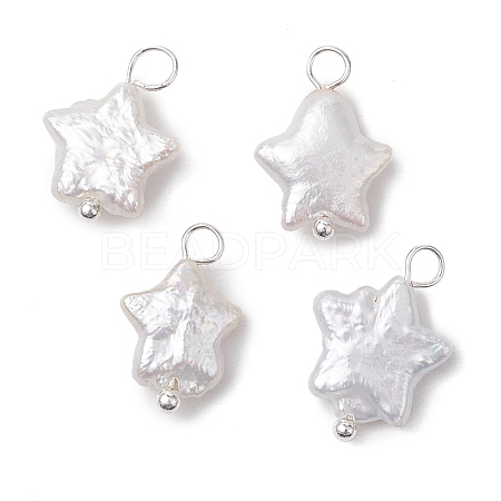 Natural Nucleated Baroque Keshi Pearl Pendants PALLOY-JF02900-02-1