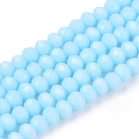 Opaque Solid Color Imitation Jade Glass Beads Strands EGLA-A044-P3mm-D06-1