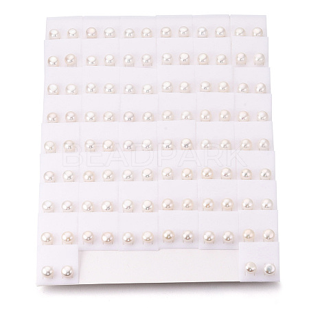 Natural Pearl Stud Earrings PEAR-N020-10A-01-1