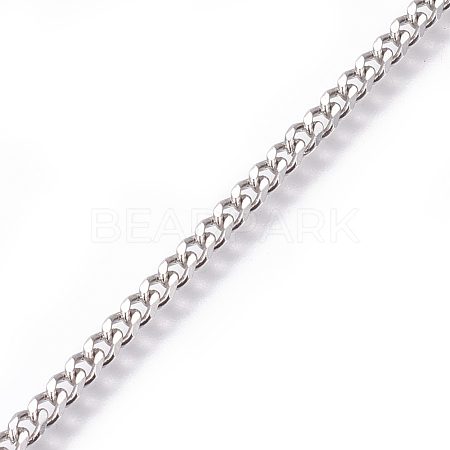 Tarnish Resistant 304 Stainless Steel Curb Chains CHS-L020-035P-1