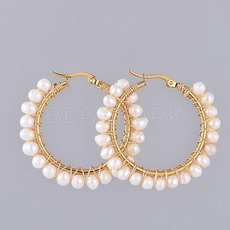 304 Stainless Steel Hoop Earrings EJEW-JE03836-1