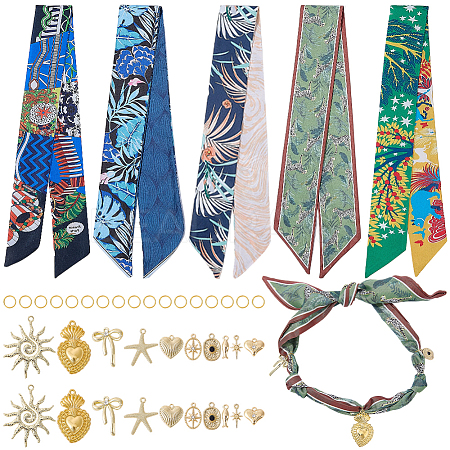 DIY Silk Scarf Necklace Making Kits DIY-BM0002-56-1