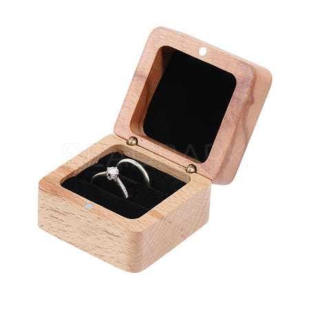 Wooden Jewelry Storage Magnetic Gift Case CON-WH0095-79A-1